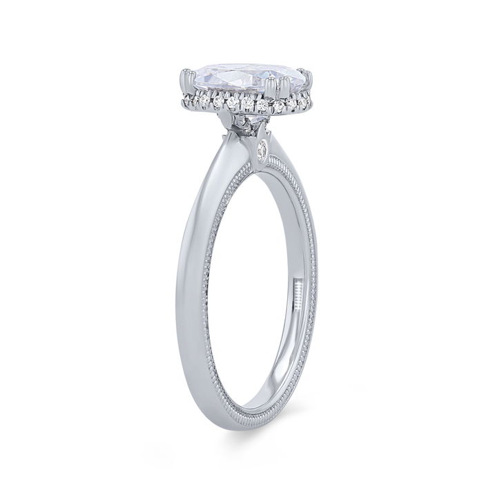 Verragio Tradition Hidden Halo Solitaire Engagement Setting In White Gold 14K