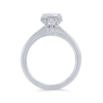 Verragio Tradition Hidden Halo Solitaire Engagement Setting In White Gold 14K