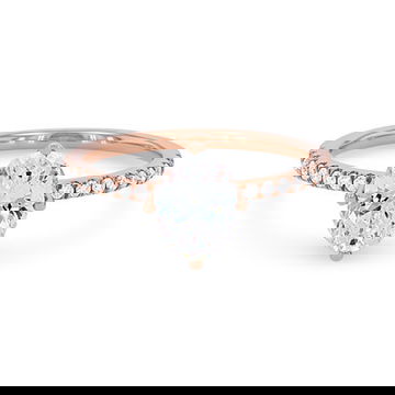 Kite Prong Diamond Pave Engagement Setting