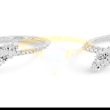 Kite Prong Diamond Pave Engagement Setting