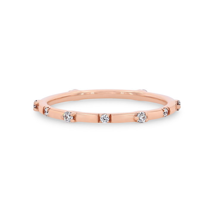 Scatter Diamond Eternity Wedding Band In White Gold 14K