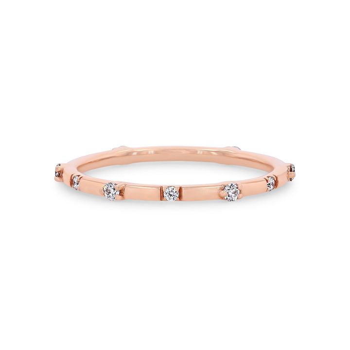 White Gold 14K Scatter Diamond Eternity Band