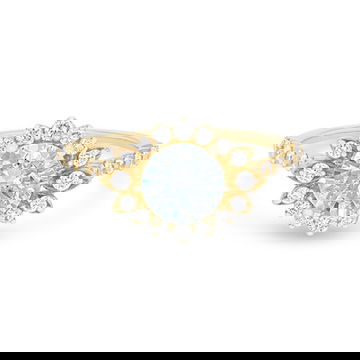 Floral Halo Engagement Setting