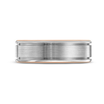 Verragio Matte Groove 7mm Wedding Band In White Gold 14K