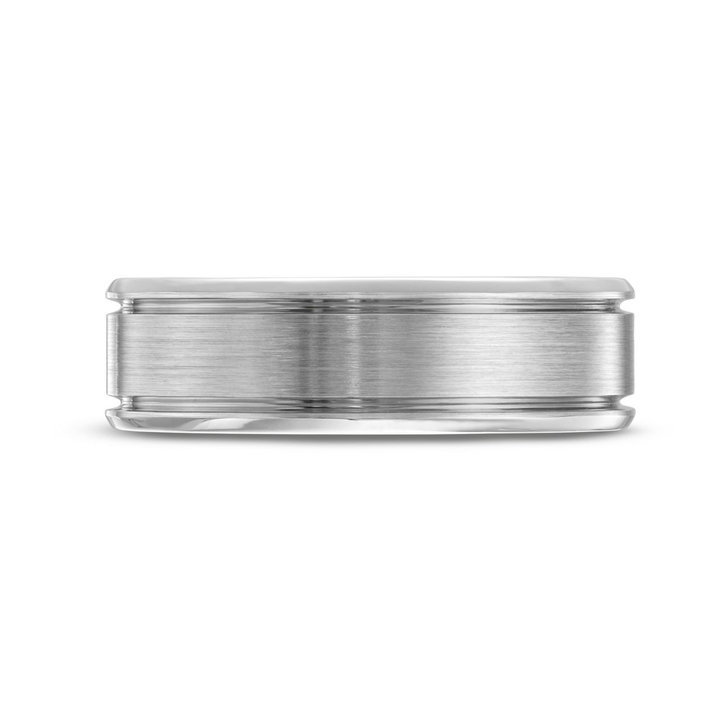 Verragio Matte Groove 7mm Wedding Band In White Gold 14K