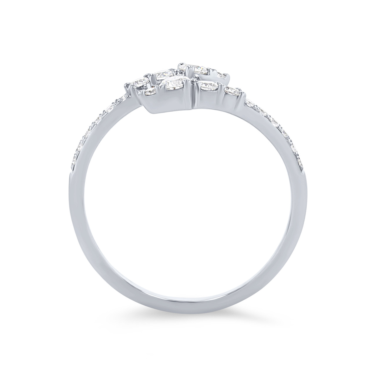 Diamond Accented Bypass Ring