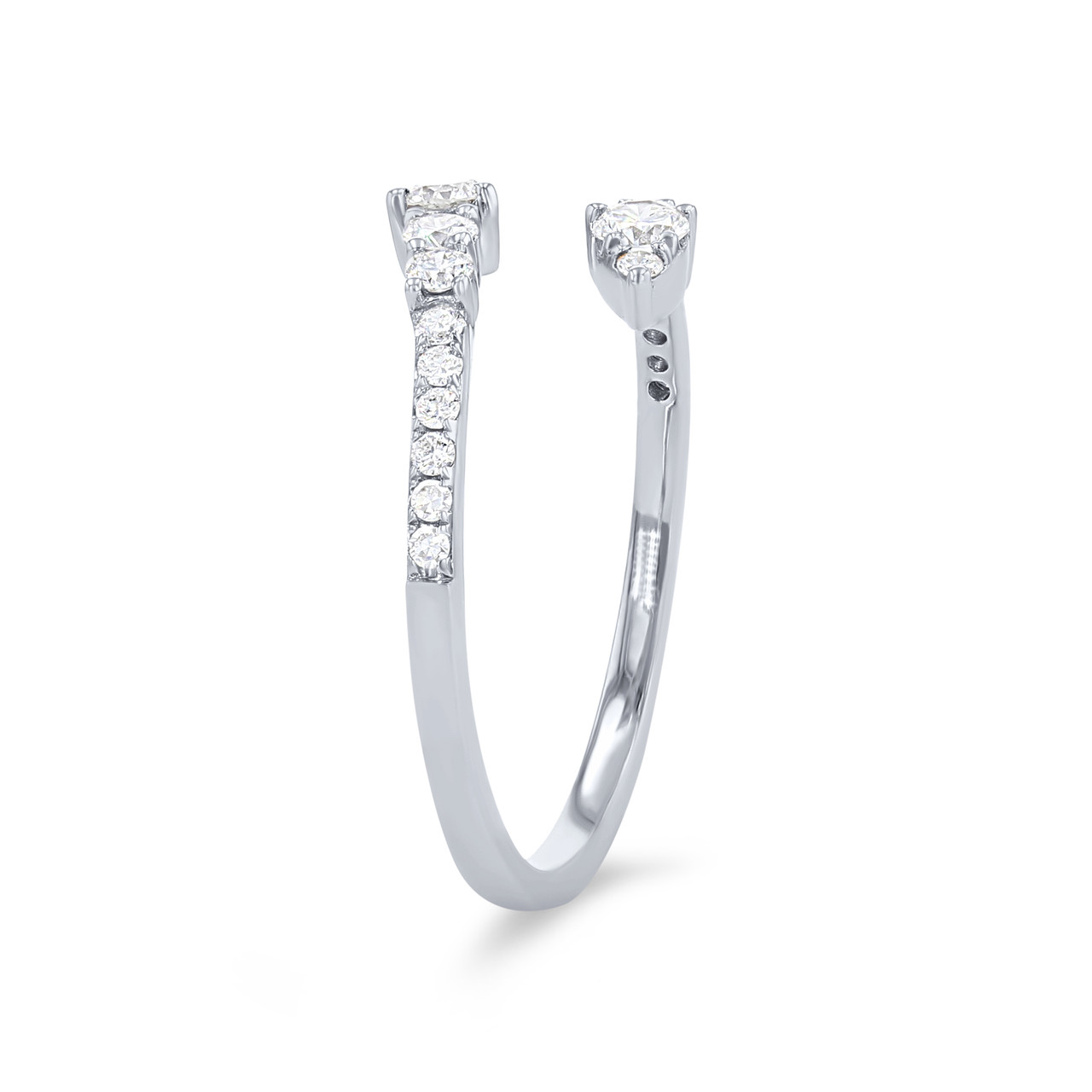 Diamond Accented Bypass Ring