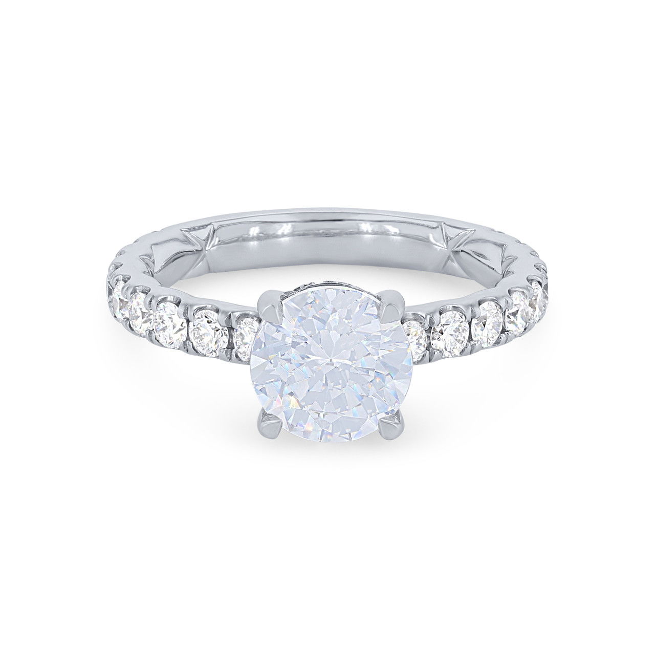 A. Jaffe Petite Hidden Halo Engagement Setting