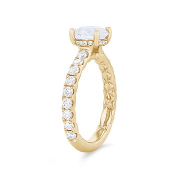 A. Jaffe Petite Hidden Halo Engagement Setting In Yellow Gold 14K