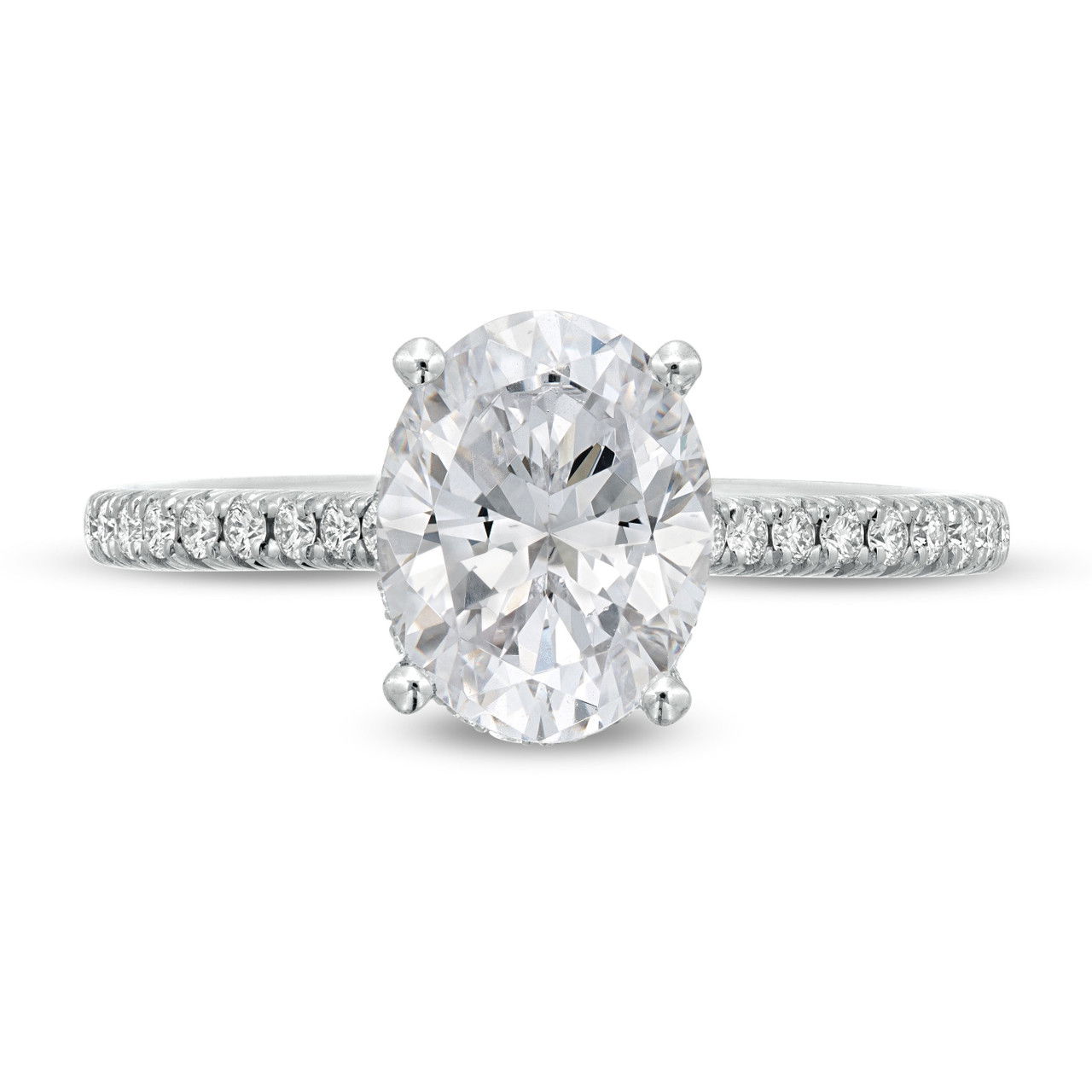 Simon G. Hidden Oval Halo Engagement Setting