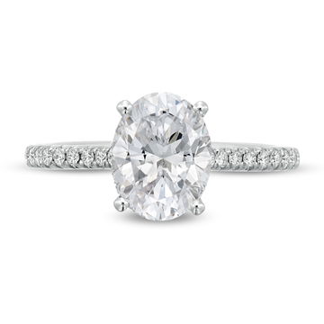 Simon G. Hidden Oval Halo Engagement Setting In Rose Gold 18K