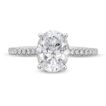 Simon G. Hidden Oval Halo Engagement Setting In Rose Gold 18K