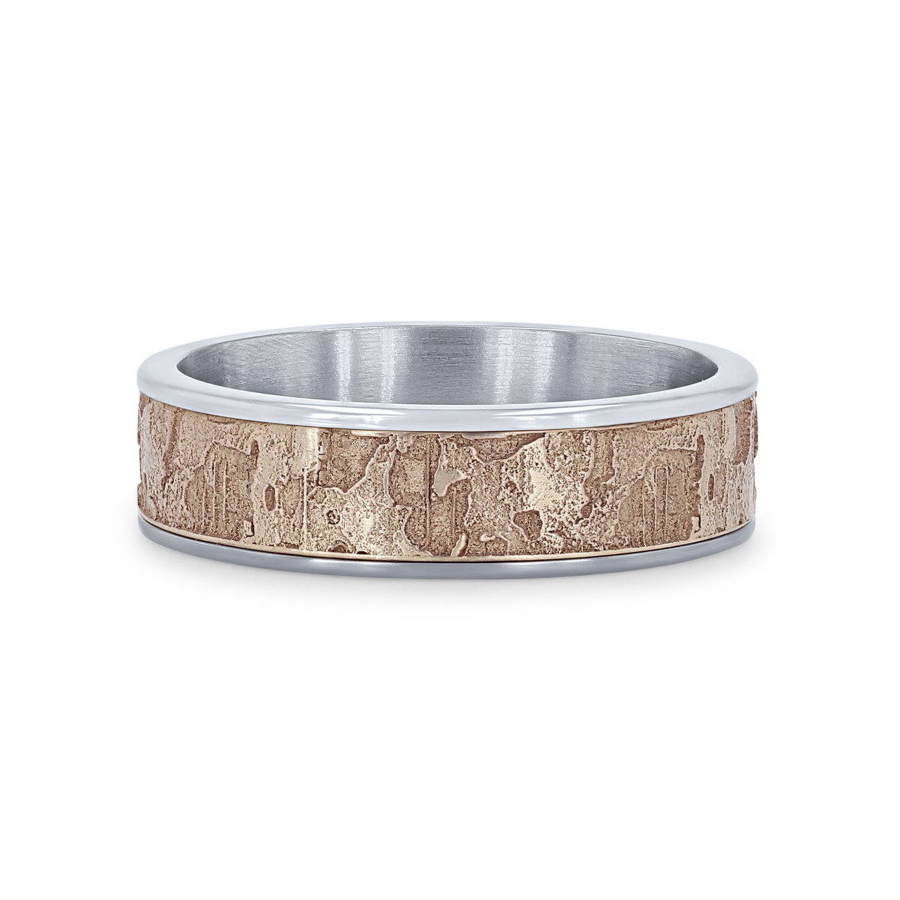 Fracture Textured 6.5mm Wedding Band 0