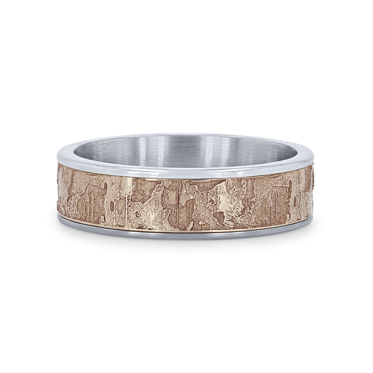 Fracture Textured 6.5mm Wedding Band 0