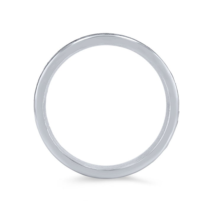 White Gold/tantalum 14K Tantalum and 14k Gold Textured 6.5mm Wedding Band