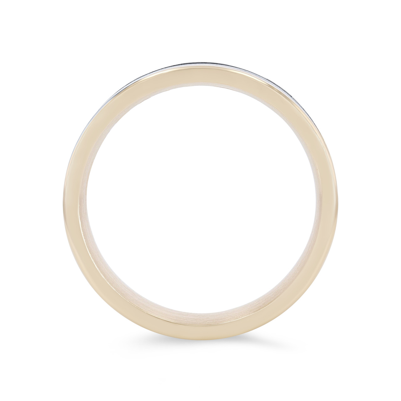 Tantalum and 14k Gold Edge 7.5mm Wedding Band 2