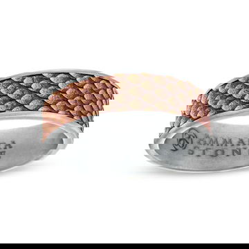 Tantalum and 14k Gold Scale 7.5mm Wedding Band