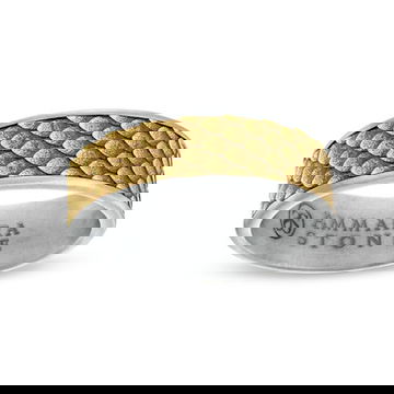 Tantalum and 14k Gold Scale 7.5mm Wedding Band