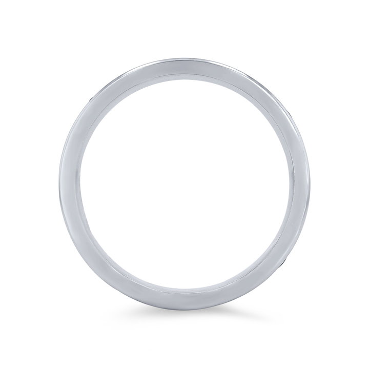 Tantalum and 14k Gold Hammered 6.5mm Wedding Band In White Gold/tantalum 14K