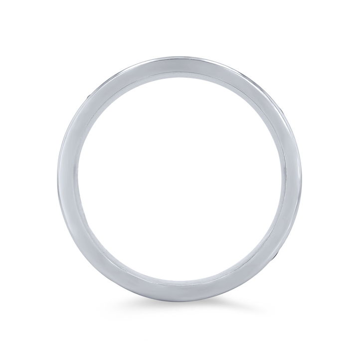 Tantalum and 14k Gold Hammered 6.5mm Wedding Band In White Gold/tantalum 14K