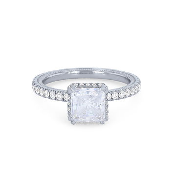 Verragio Tradition Princess Halo Engagement Setting In White Gold 14K