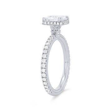 Verragio Tradition Princess Halo Engagement Setting In White Gold 14K