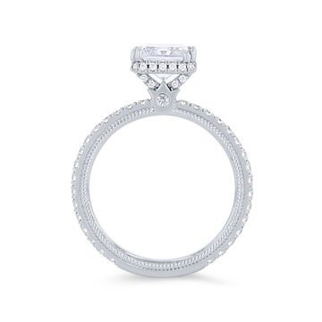 Verragio Tradition Princess Halo Engagement Setting In White Gold 14K