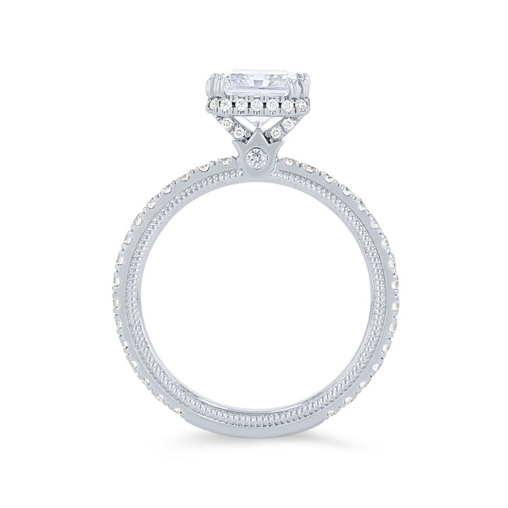 Verragio Tradition Princess Halo Engagement Setting In White Gold 14K