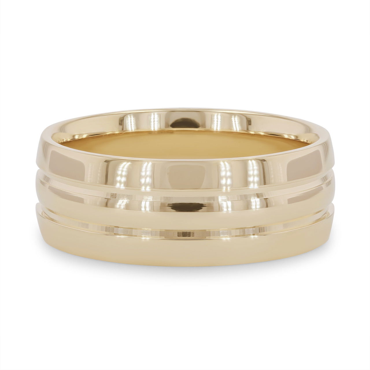 Multirow Groove 8mm Wedding Band
