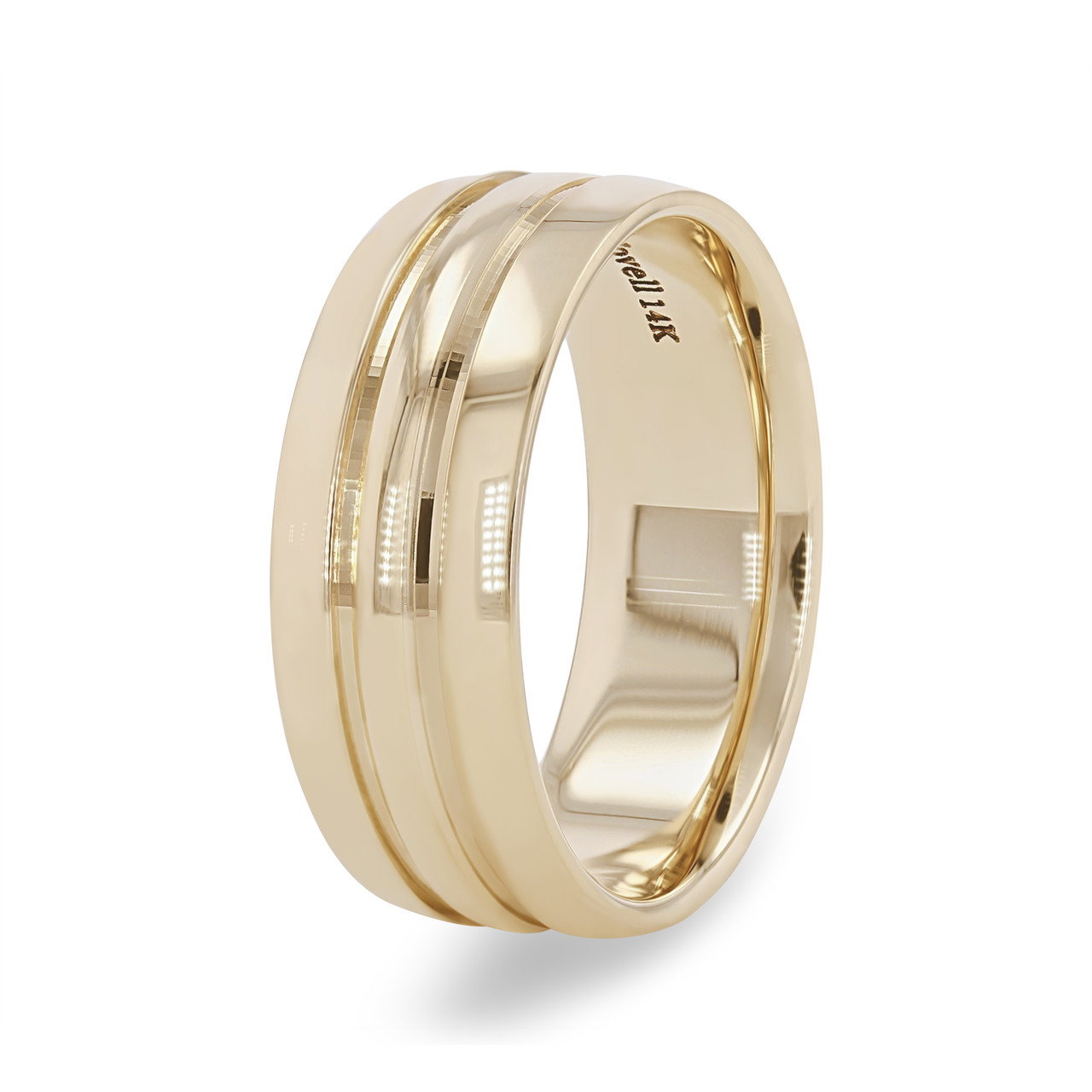 Multirow Groove 8mm Wedding Band 1