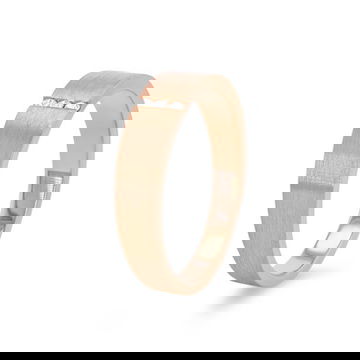 Matte Bar Set Diamond 4.5mm Wedding Band