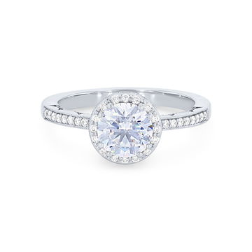 Tacori Coastal Crescent Round Halo Engagement Setting In Yellow Gold 14K