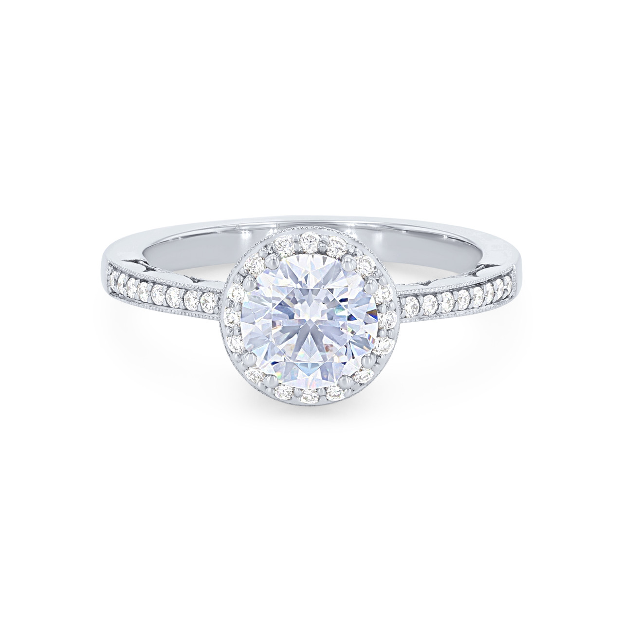Tacori Coastal Crescent Round Halo Engagement Setting 0