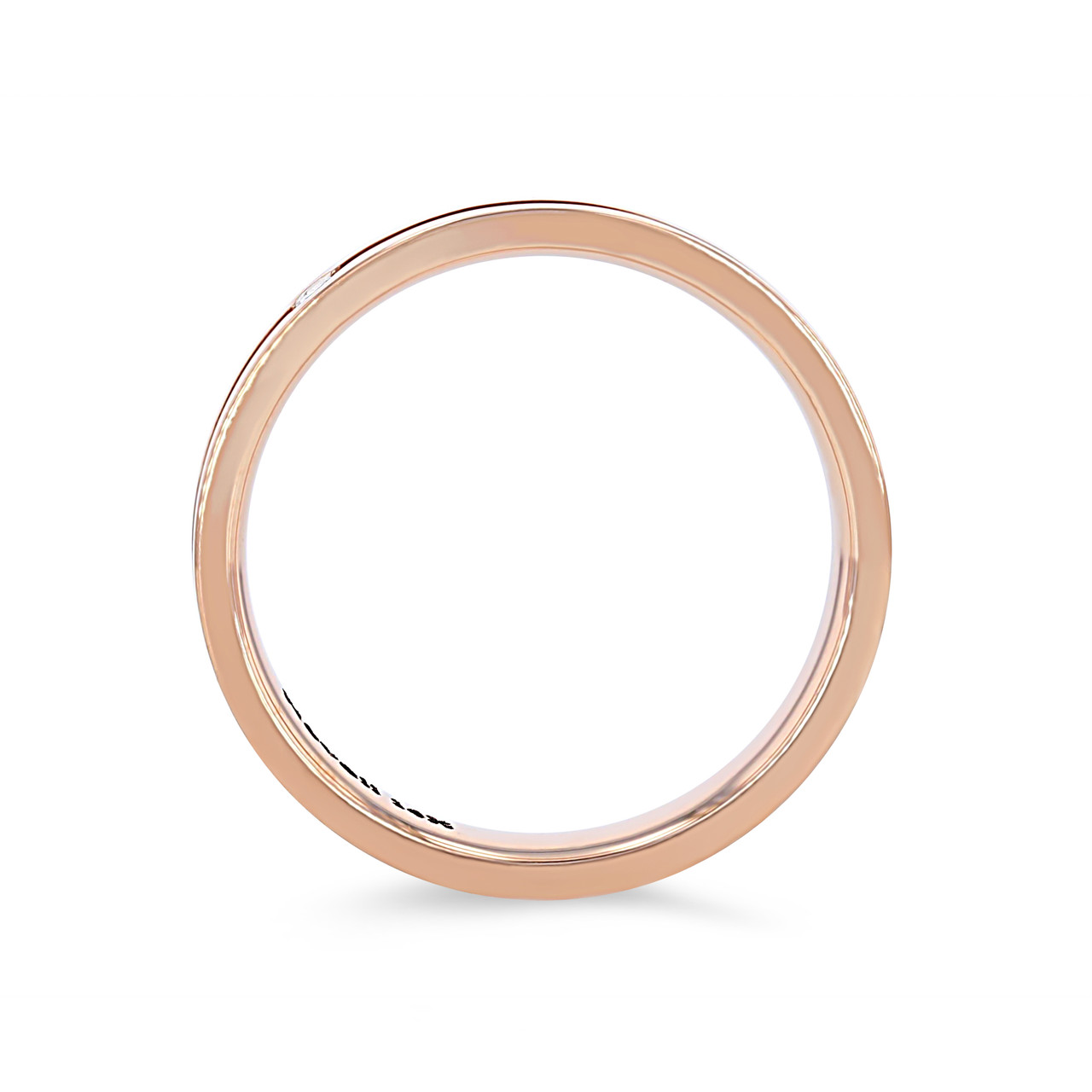 Single Diamond Groove 3.5mm Wedding Band