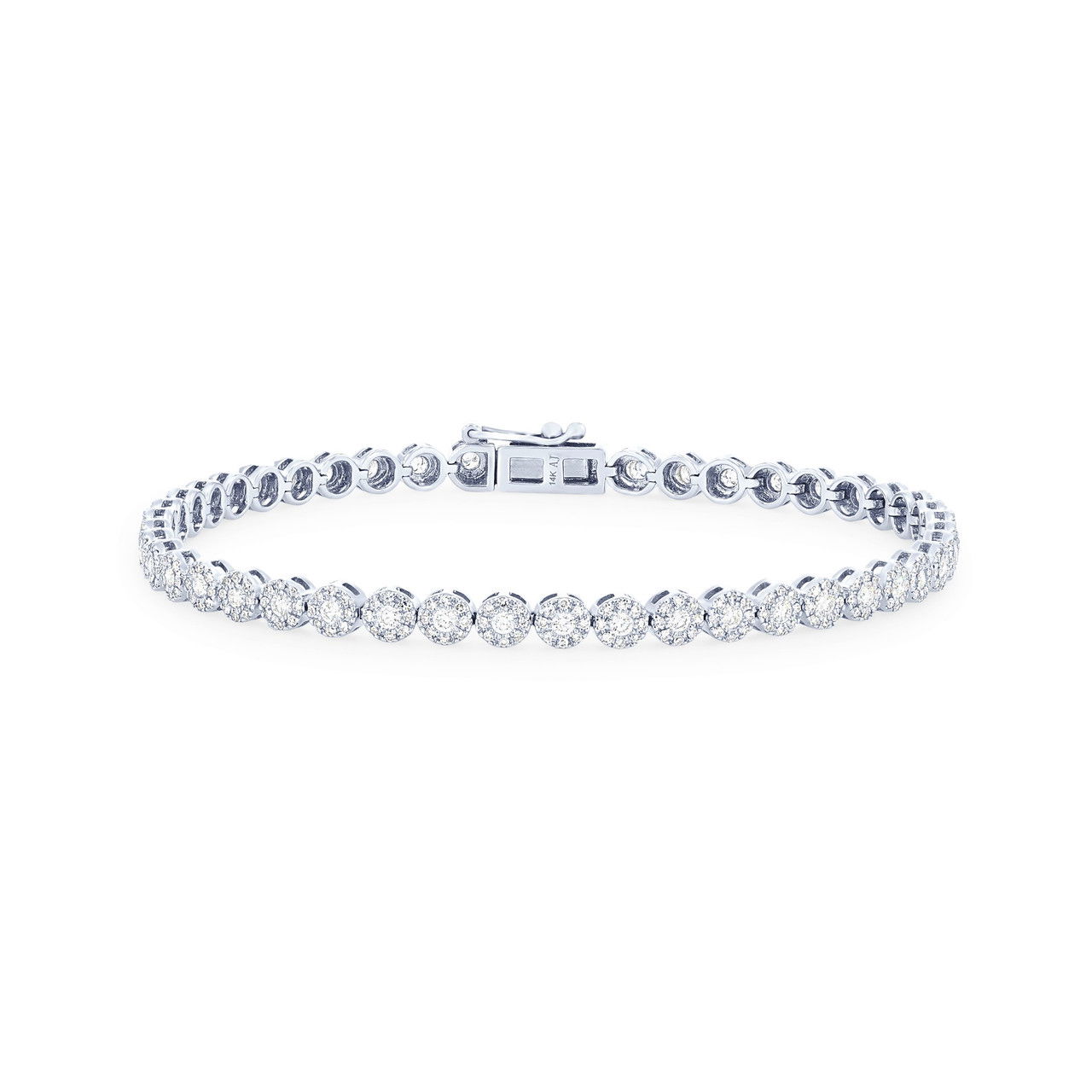 Diamond Cluster Tennis Bracelet