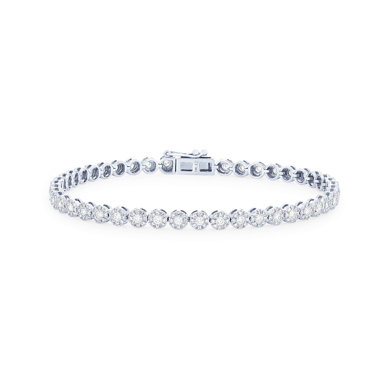 Diamond Cluster Tennis Bracelet