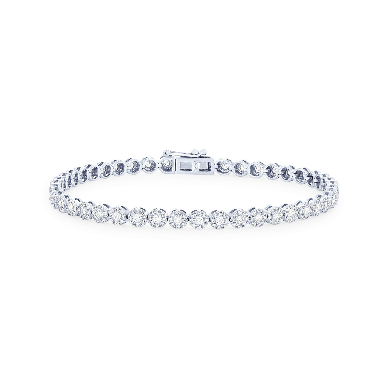 Diamond Cluster Tennis Bracelet