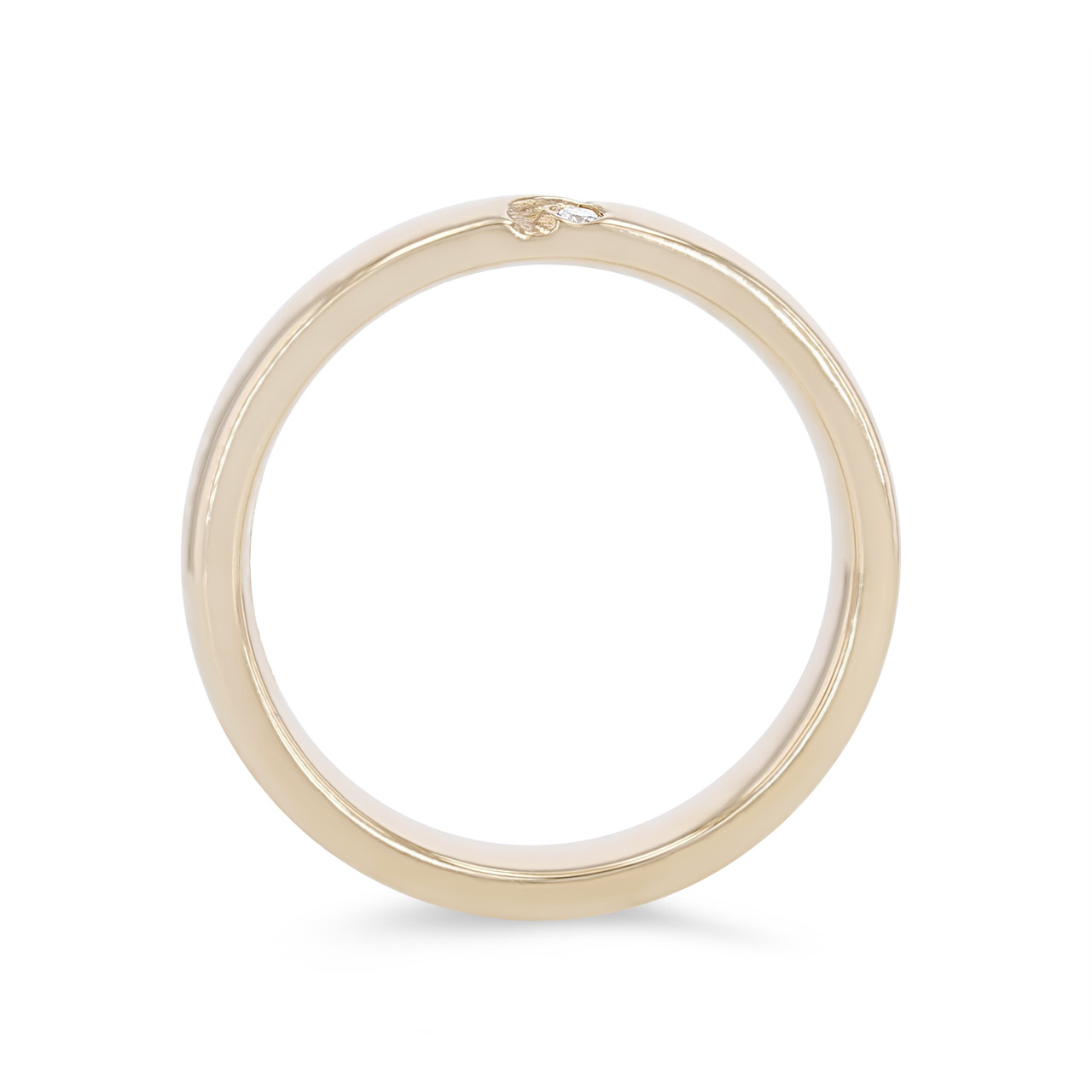 Swirl Accent Diamond 4mm Wedding Band 2