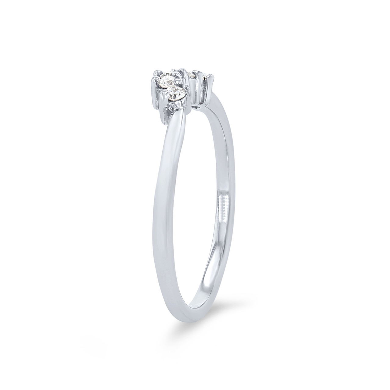 True Romance Contour Round Diamond Wedding Band