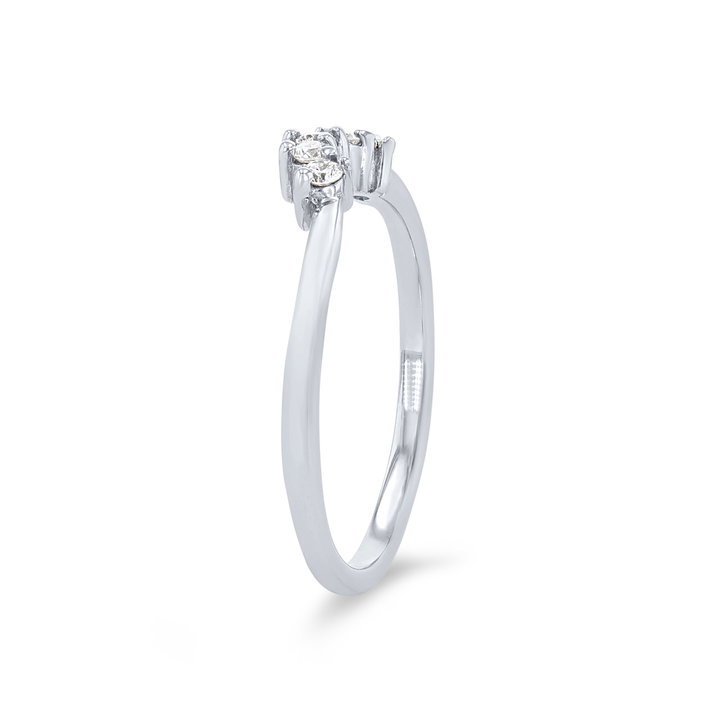 True Romance Contour Round Diamond Wedding Band In Rose Gold 14K