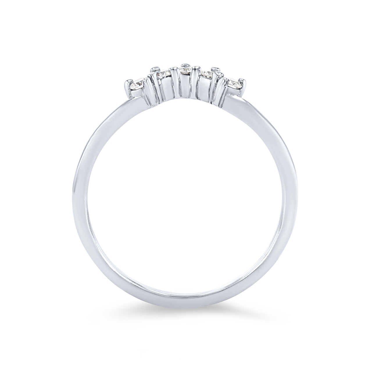 True Romance Contour Round Diamond Wedding Band