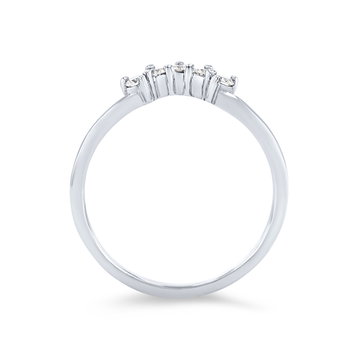 True Romance Contour Round Diamond Wedding Band In Rose Gold 14K