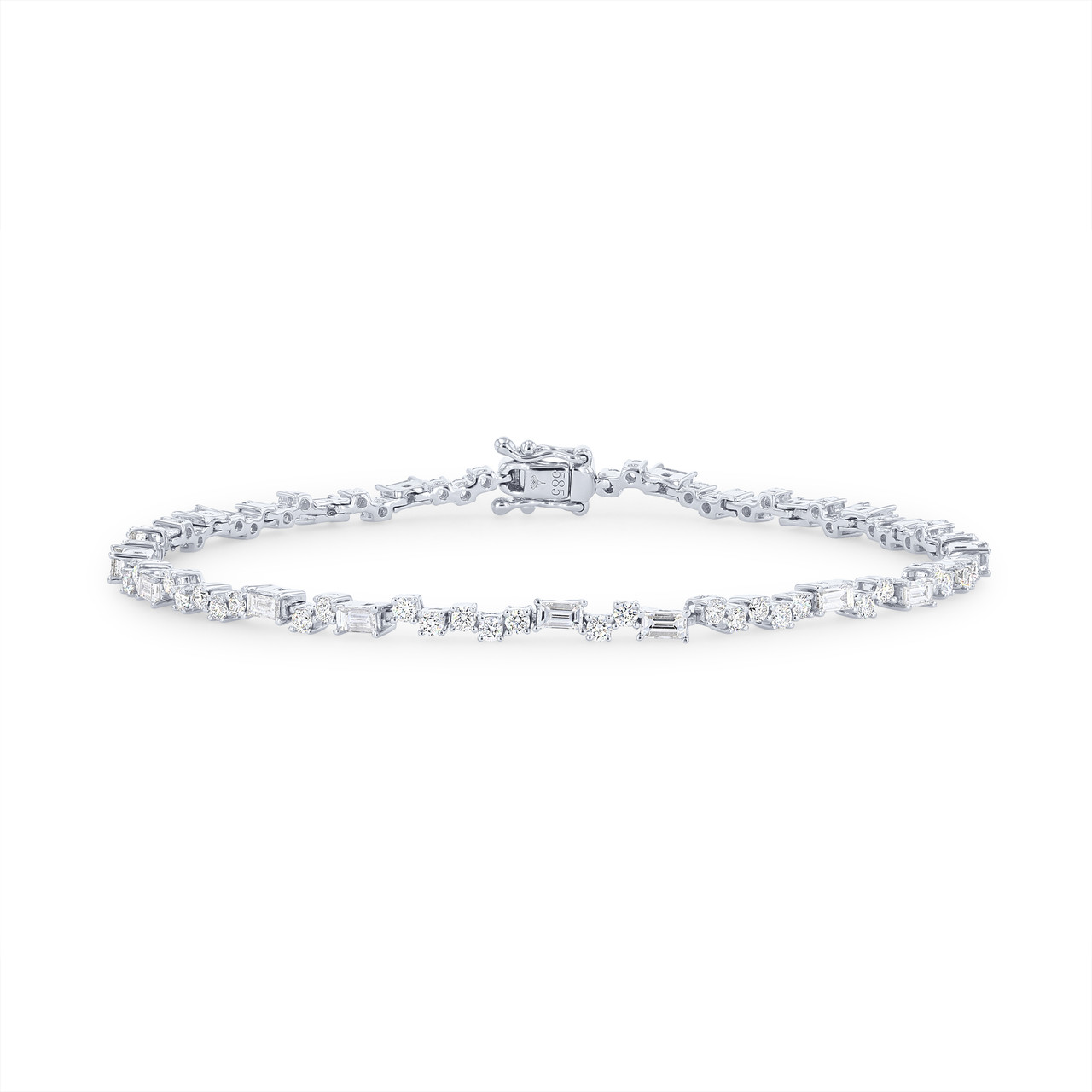 Scattered Diamond Tennis Bracelet
