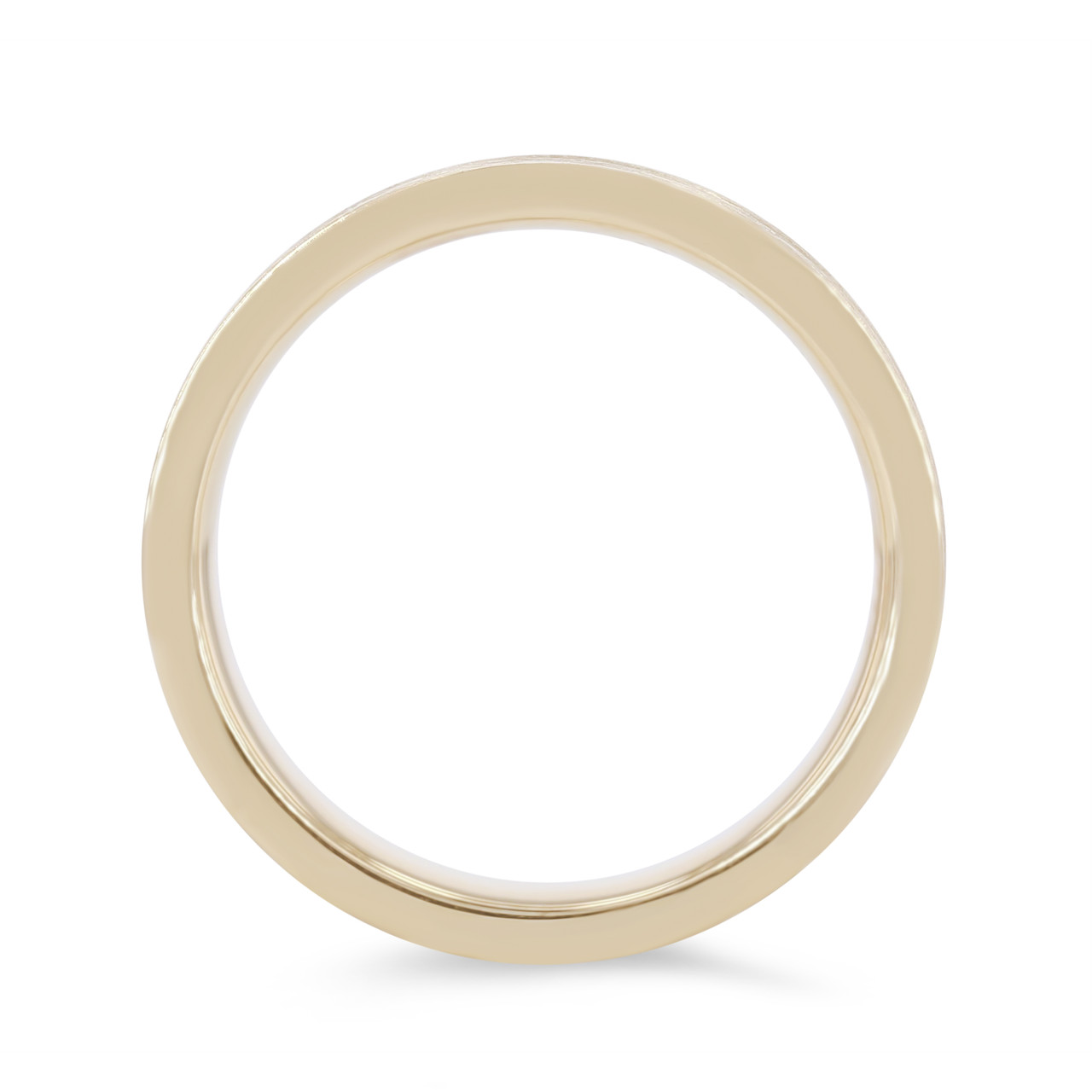 Matte Single Diamond 4mm Wedding Band 2