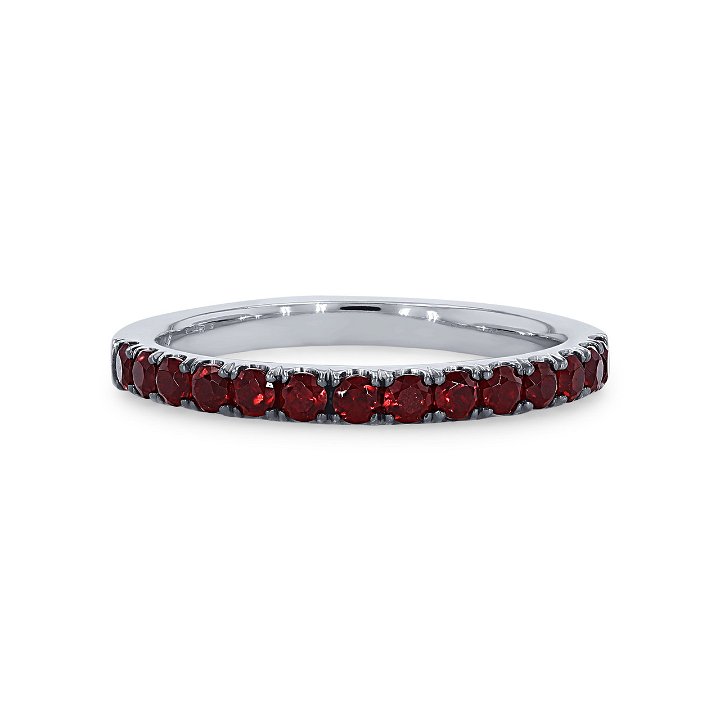 Garnet Wedding Band