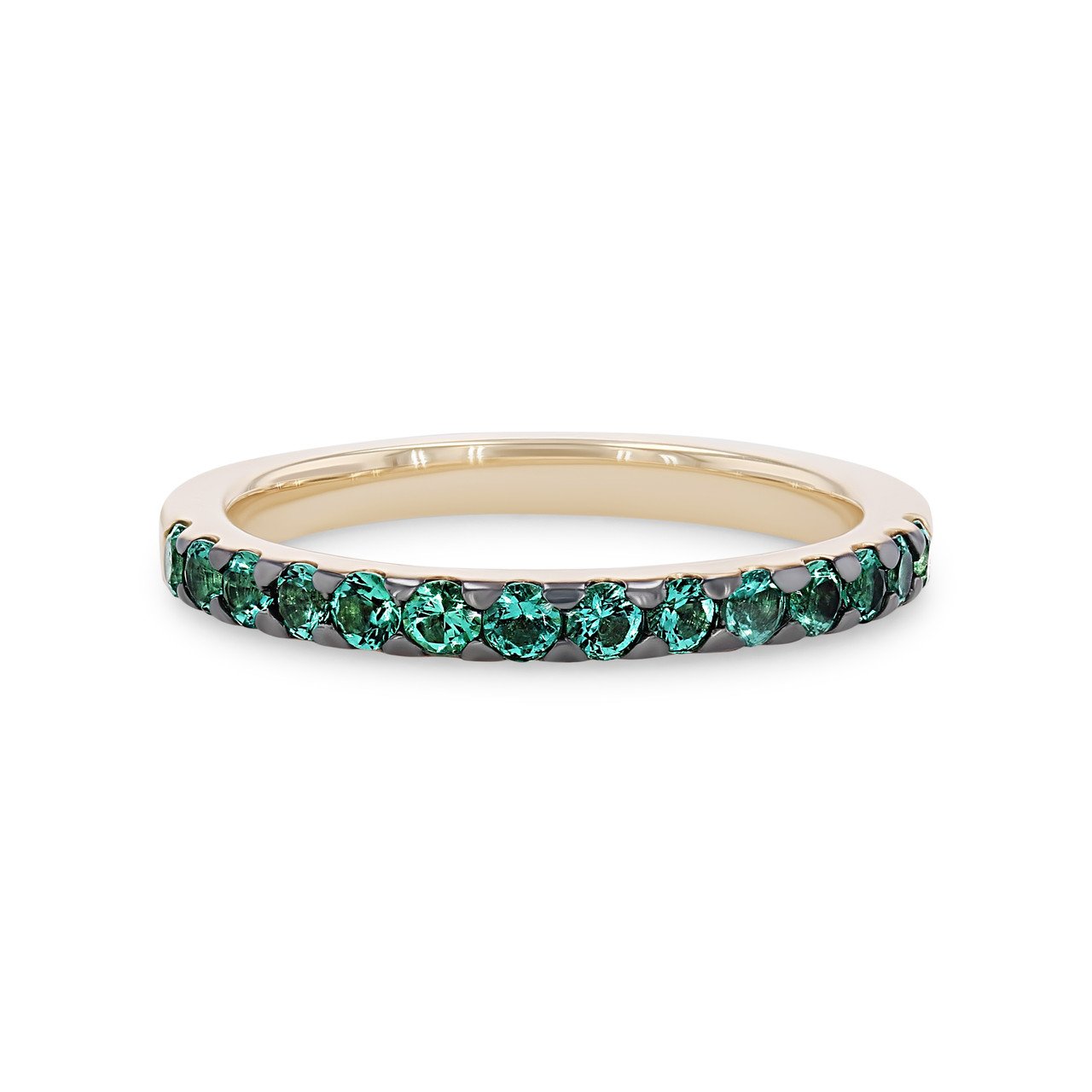Emerald wedding band womens discount