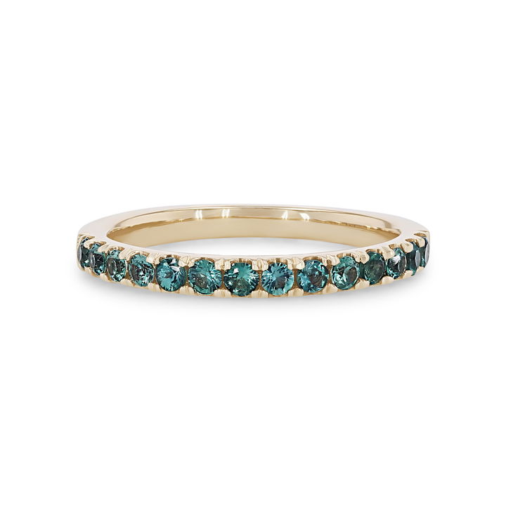 Yellow Gold 14K Alexandrite Wedding Band