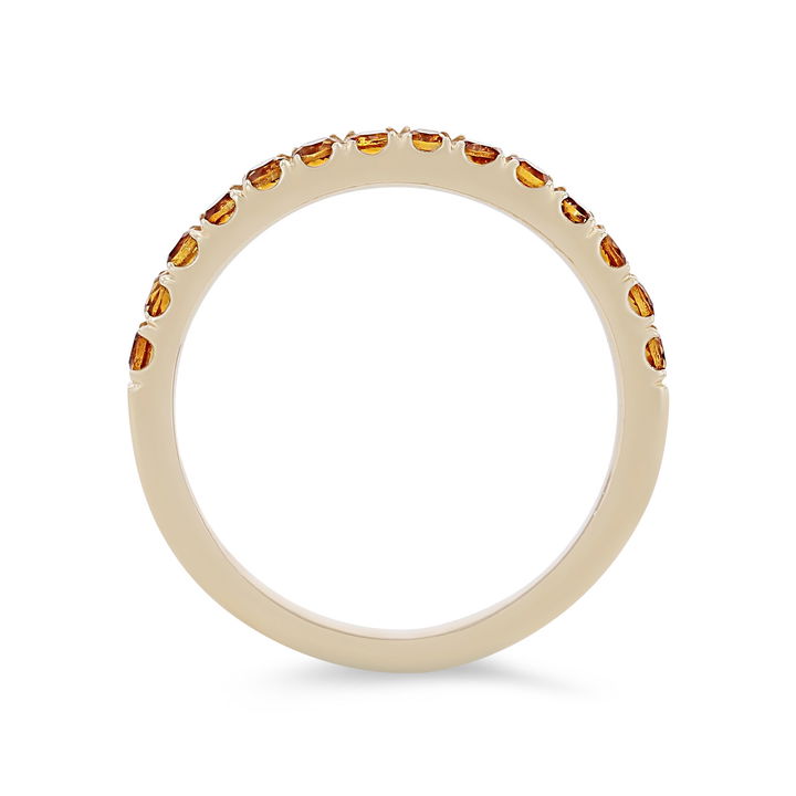 Yellow Gold 14K Citrine Wedding Band