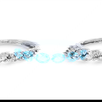 Blue Topaz Wedding Band