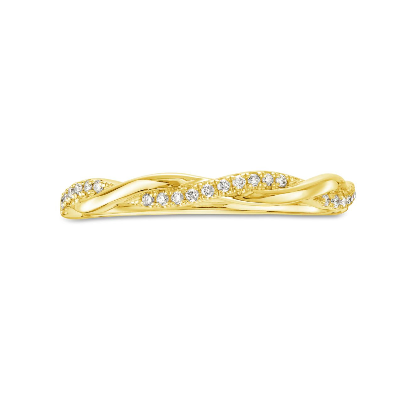 Twist Half Diamond Wedding Band by Adorette 0